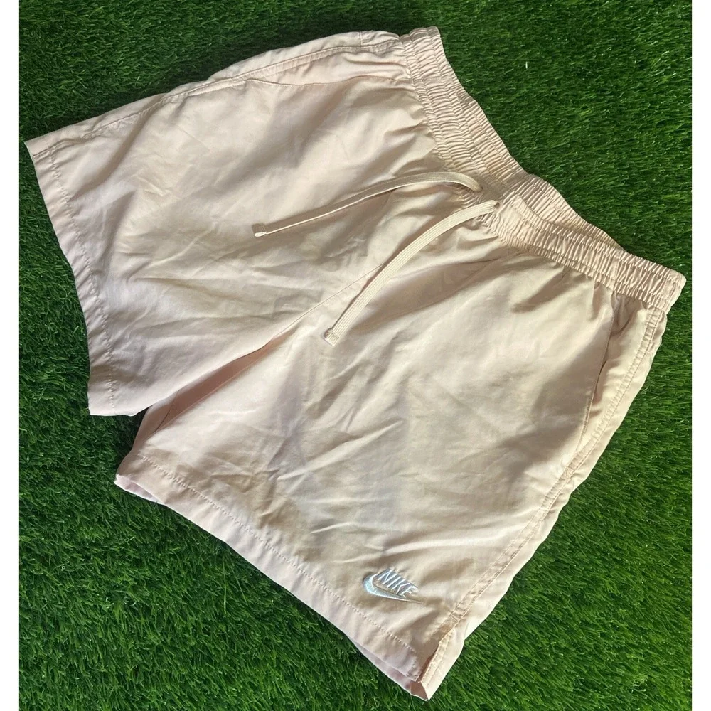 Nike Sportswear Pink Salmon Woven Flow Shorts Swim Mens Size Large EUC